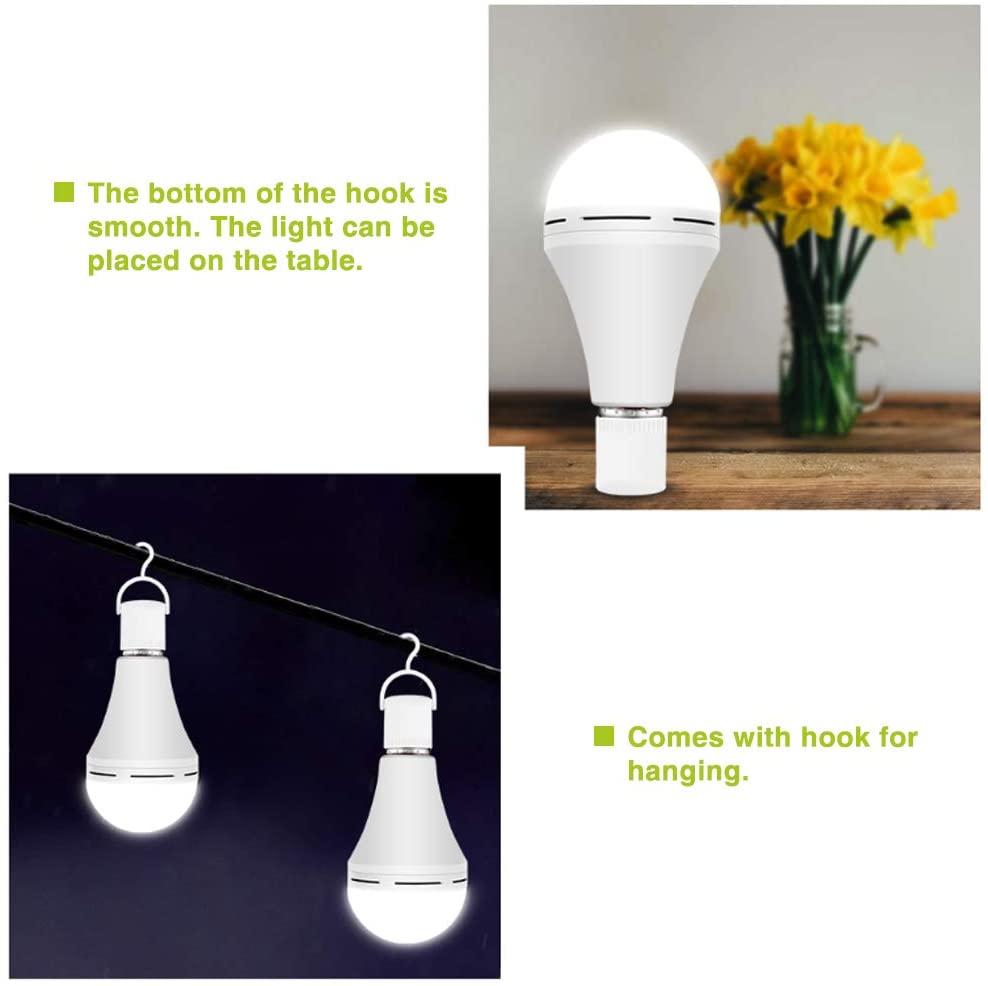 9W Battery Backup Emergency LED Bulb Light