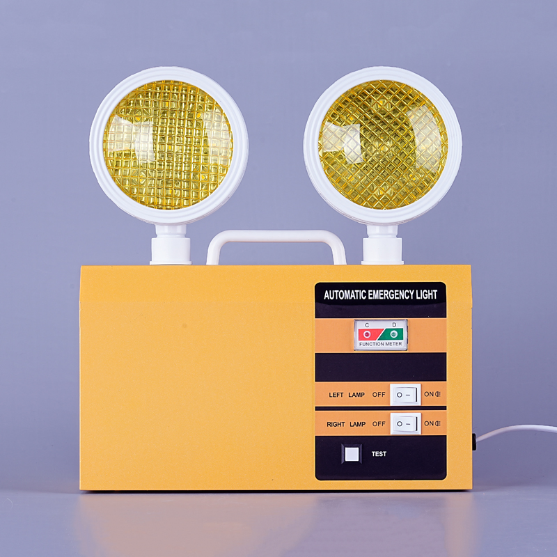 SMD LED Twin Spot Head Escape Exit Indoor Wall Mounted Emergency Light with Lithium Battery Backup for Home