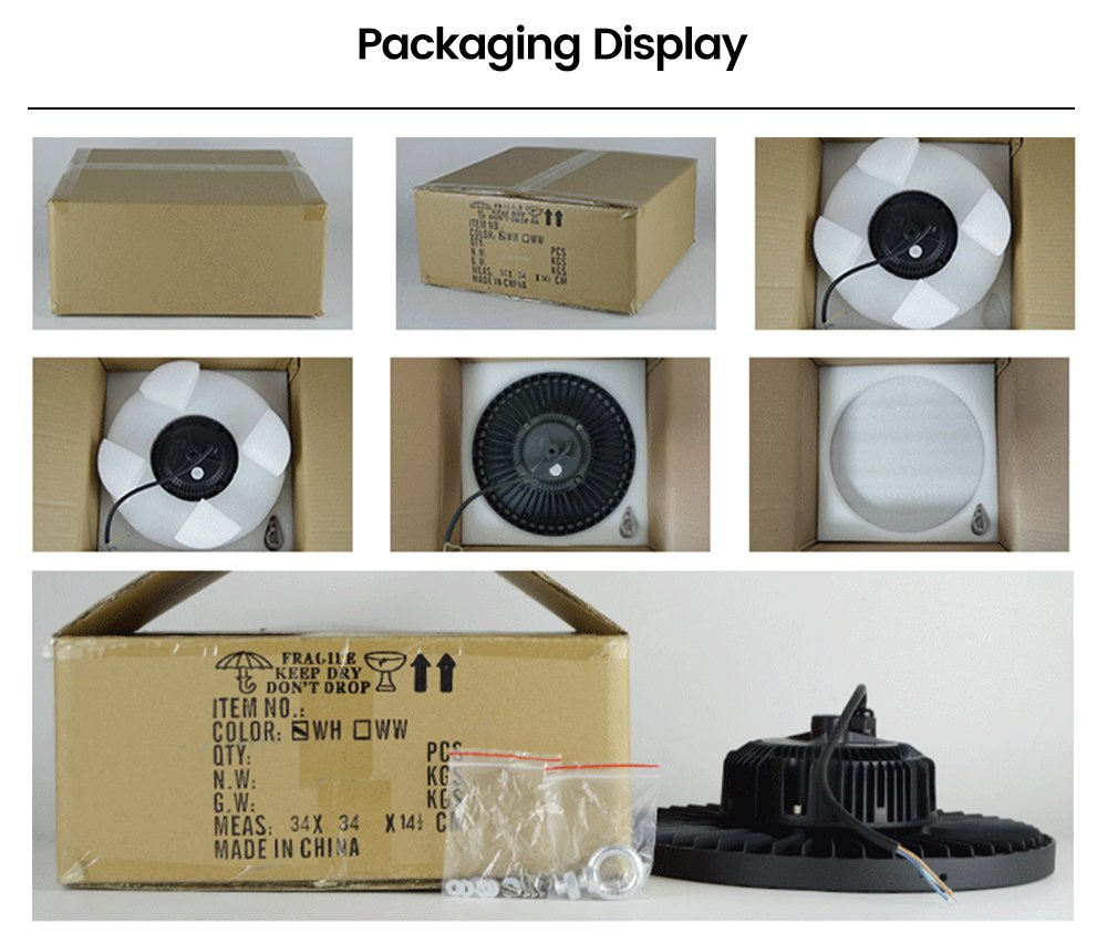 Industrial 100W UFO LED High Bay Light Round Pendant Fixture Warehouse Shop