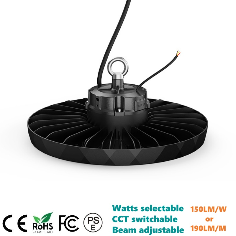 75W UFO LED High Bay Lights 250lm/W 60-90-120 Beam Angles High Ceiling Shop Lights