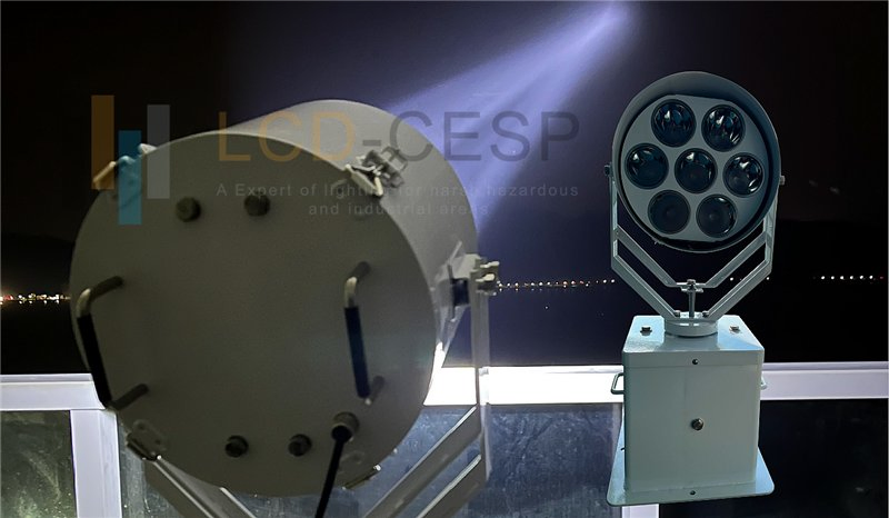 Corrosion-Resistant LED Marine Searchlight with Remote Control Options