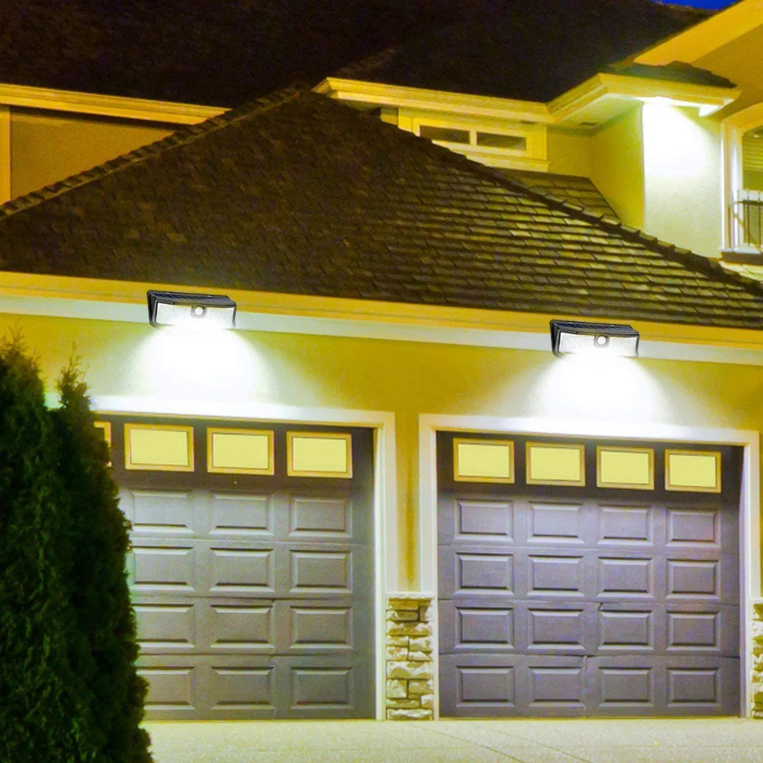 Solar Lights Outdoor 120 LED with Lights Reflector and 3 Lighting Modes, Motion Sensor Security Lights, IP65 Waterproof Solar Powered for Garden Patio Yard