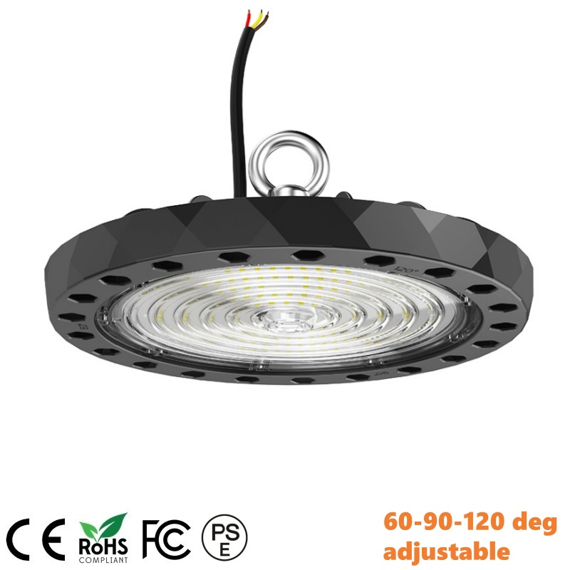75W UFO LED High Bay Lights 250lm/W 60-90-120 Beam Angles High Ceiling Shop Lights