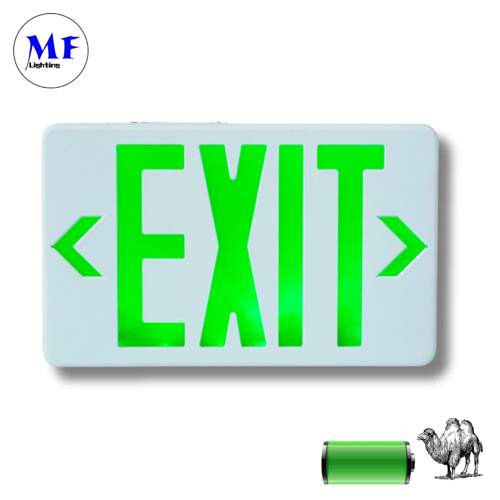 Factory Price Waterproof Fireproof ABS IP43 3W Rechargeable 3h Backup Wall Mounted LED Exit Sign Safety Emergency Light for Shopping Mall Hospital