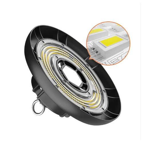 100-277V 100W Remote Control Aluminum Reflector Waterproof Industrial Round UFO Gym High Bay Lights for Garage Shop Outdoor