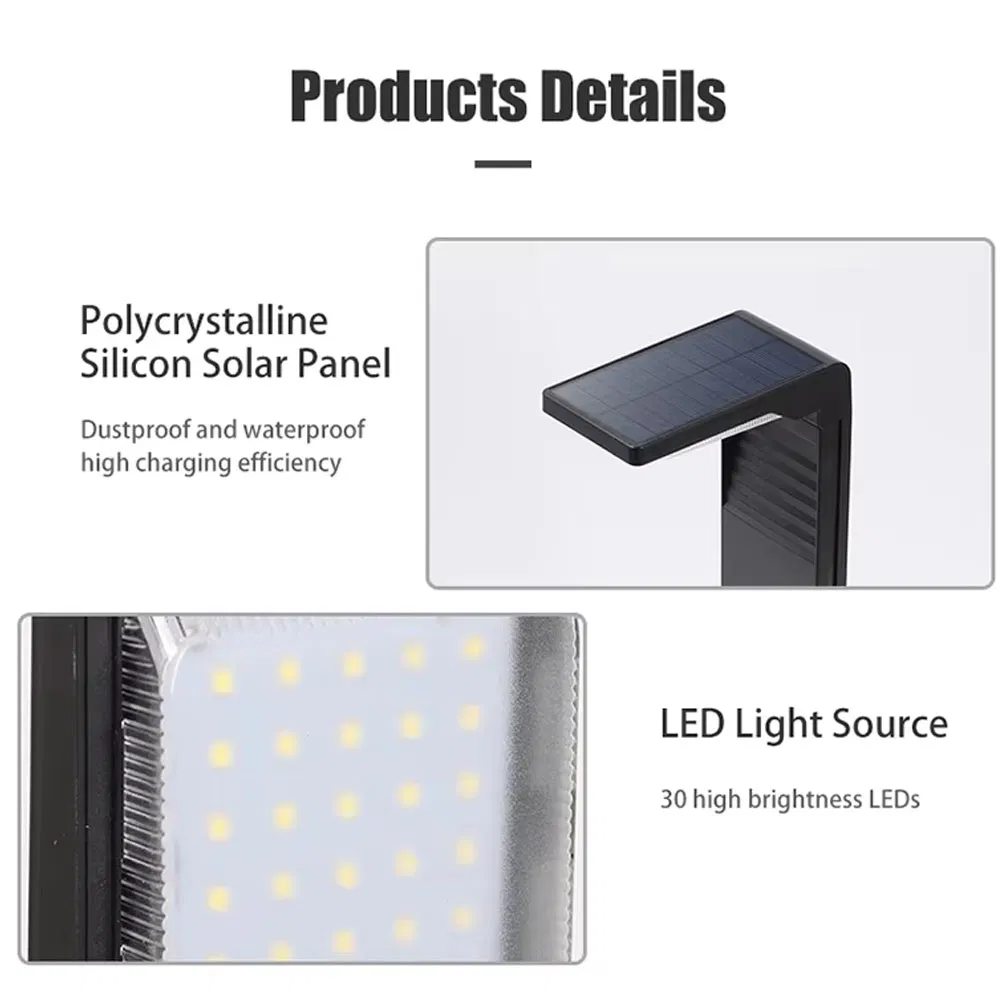 Opulent Solar Garden Lamp Waterproof Outdoor Garden LED Bollard Lights Pathway Decoration Landscape Lighting