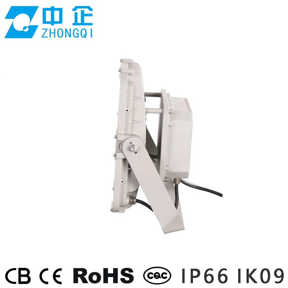 Industrial Grade 100W LED Floodlight SS316 Stainless Bracket IP66 Ik09 Marine Offshore Light