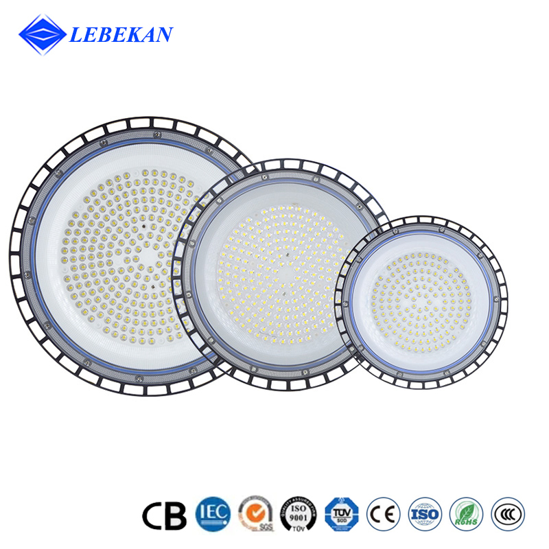 LED Warehouse Lights Commercial Shop Workshop Garage Factory Sale 150W 200W 300W Warm White UFO LED High Bay Light