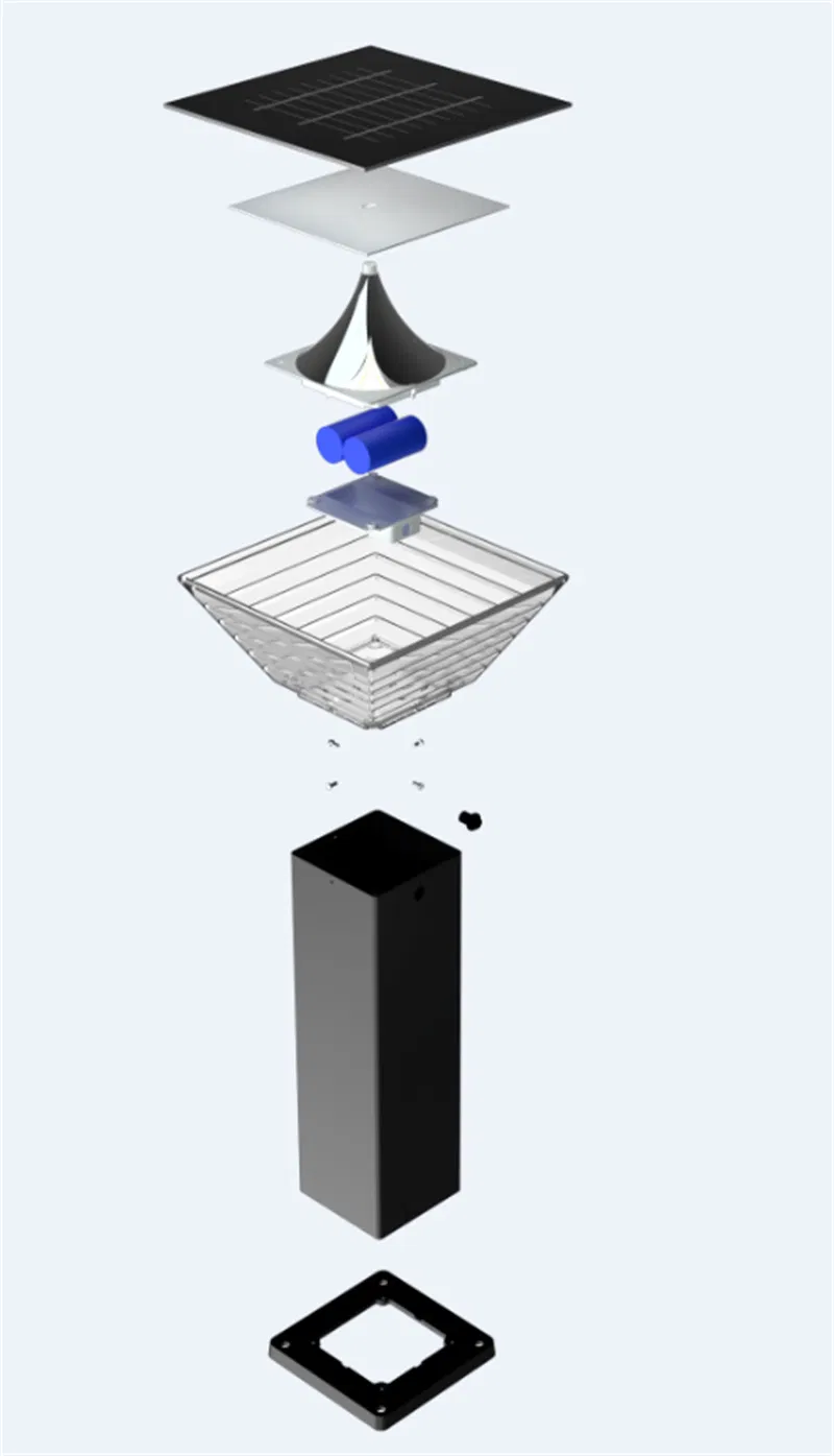 RGB Solar Bollard Light CCT Changeable Warm White/Cool White Solar Pathway Lights