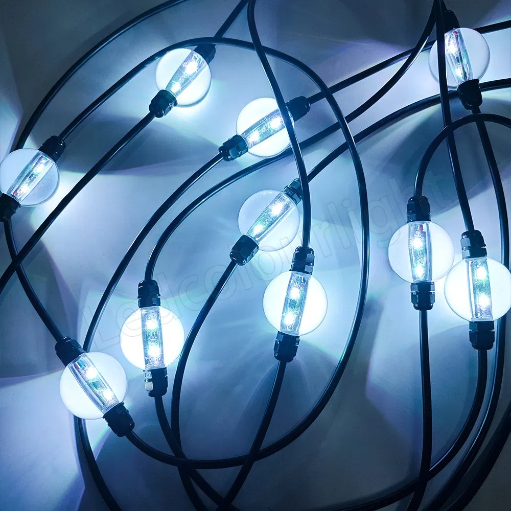 50mm DC15V RGB LED Transparent Balls 3D Ceiling Light for Nightclub Stage