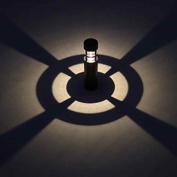 Outdoor Garden Path Lighting Lawn Spot Lamp LED Solar Powered Bollard Lights for Patio Pathway Backyard