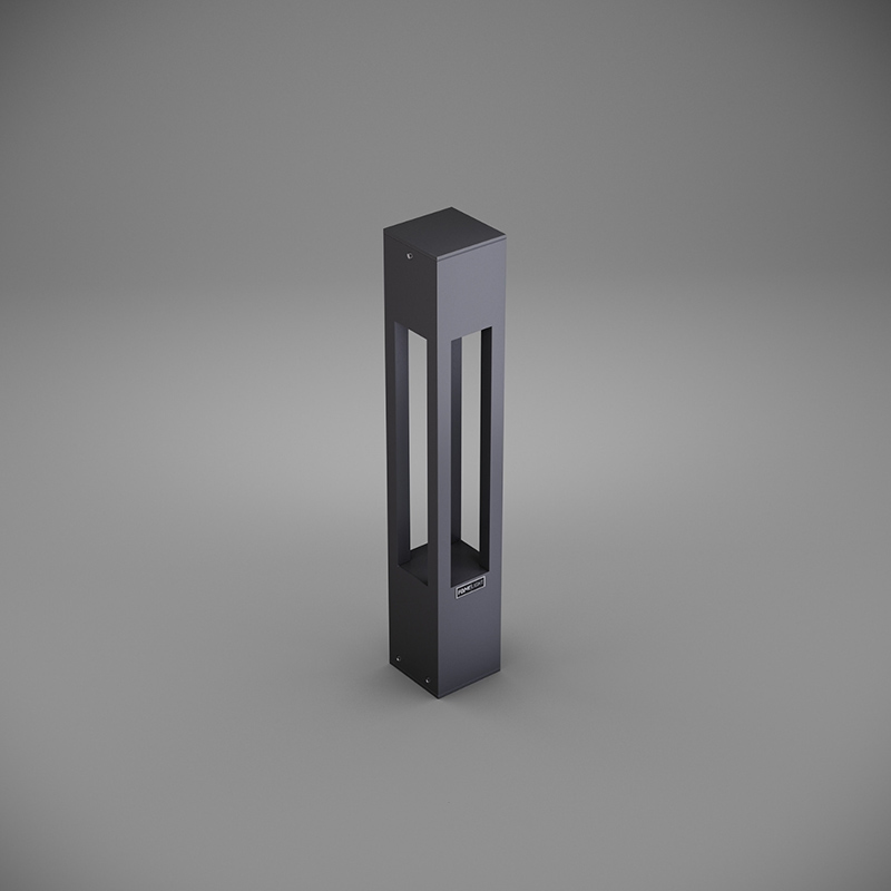 Modern Outdoor Bollard Light Aluminum Solar Garden Post Lamp Warm White LED Landscape Decorative Pathway Lawn Light