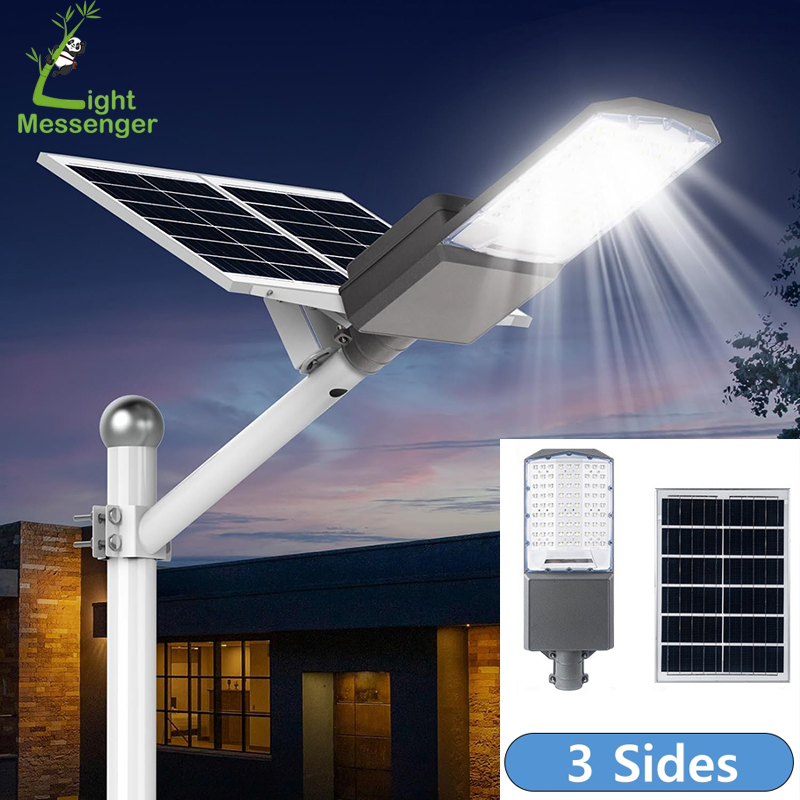 Light Messenger Good Price Aluminum Waterproof Solar Security Flood Street Light Outdoor with Motion Sensor