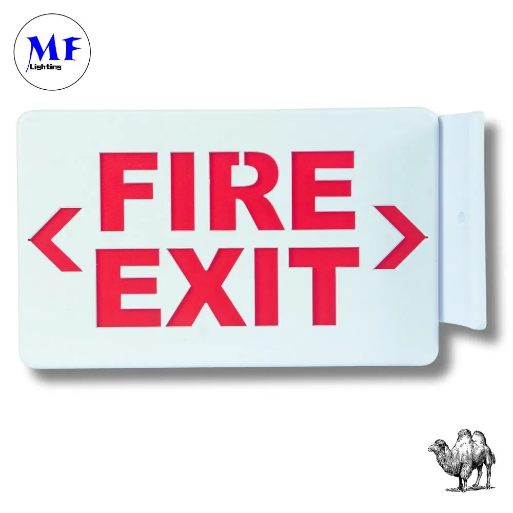 Factory Price IP43 Certified 3W LED 2h Backup Waterproof Fire-Resista Photoluminescent Factory School Emergency Exit Sign Lights for Indoor Commercial Buildings