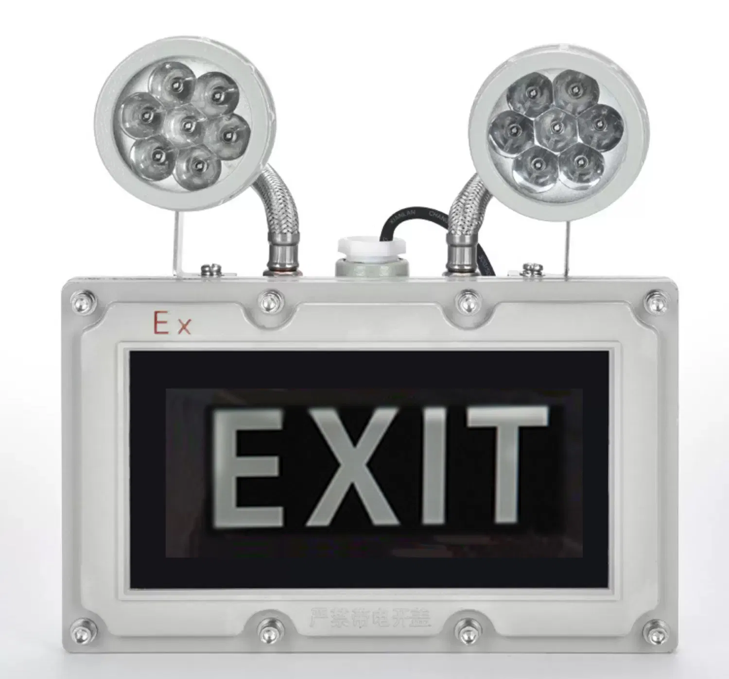 Wall Mounted Double Heads Battery Backup Explosion Proof LED Emergency Fire Light