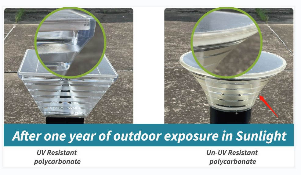 RGB Solar Bollard Light CCT Changeable Warm White/Cool White Solar Pathway Lights