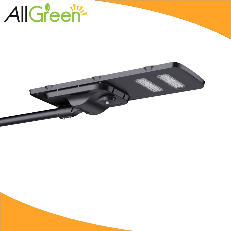 High-Security Solar Street Lamp with 5050 Wide-Angle LEDs &amp; Vandal-Proof Aluminum Integrated LED Solar Street Light with Motion Sensor, IP66, Outdoor Road Light