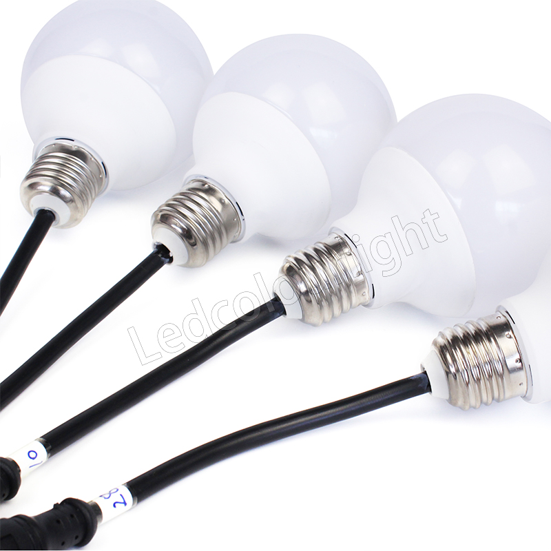 DMX Outdoor Colourful Event Decorative 80mm Addressable E27 LED RGB Bulb Lighting