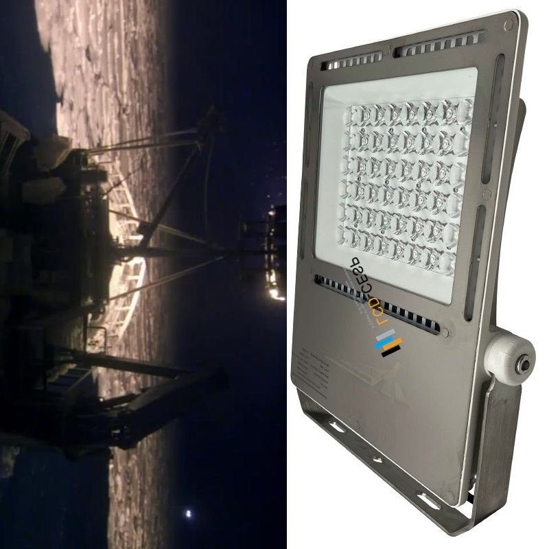 Marine Grade LED Floodlight 50-1200W, Anti-Corrosion Stainless Steel, IP67/IP68, 24-36VDC or 100-277VAC, Suitable for Ship, Port, Offshore Platform, CE Approved