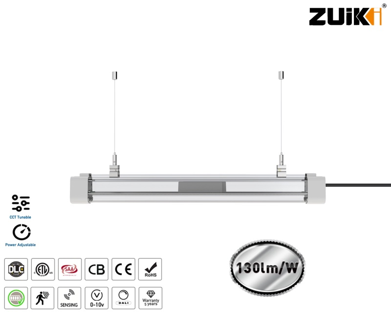 Versatile Suspended Linear LED Light with Emergency Backup