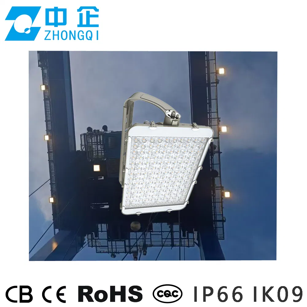Marine-Grade Corrosion Resistant 400W LED Floodlight SS316 Stainless Bracket IP66 Ik09 1000h Salt Spray Light