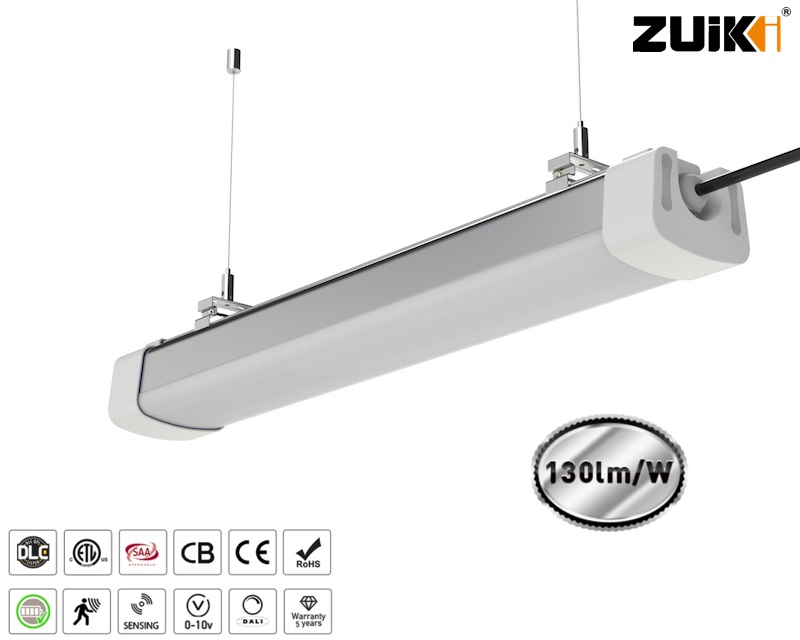 Versatile Suspended Linear LED Light with Emergency Backup