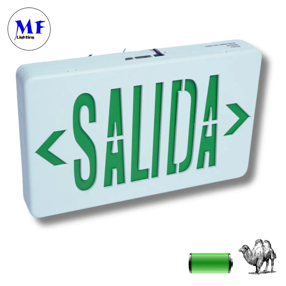 Factory Price Waterproof Fireproof ABS IP43 3W Rechargeable 3h Backup Wall Mounted LED Exit Sign Safety Emergency Light for Shopping Mall Hospital