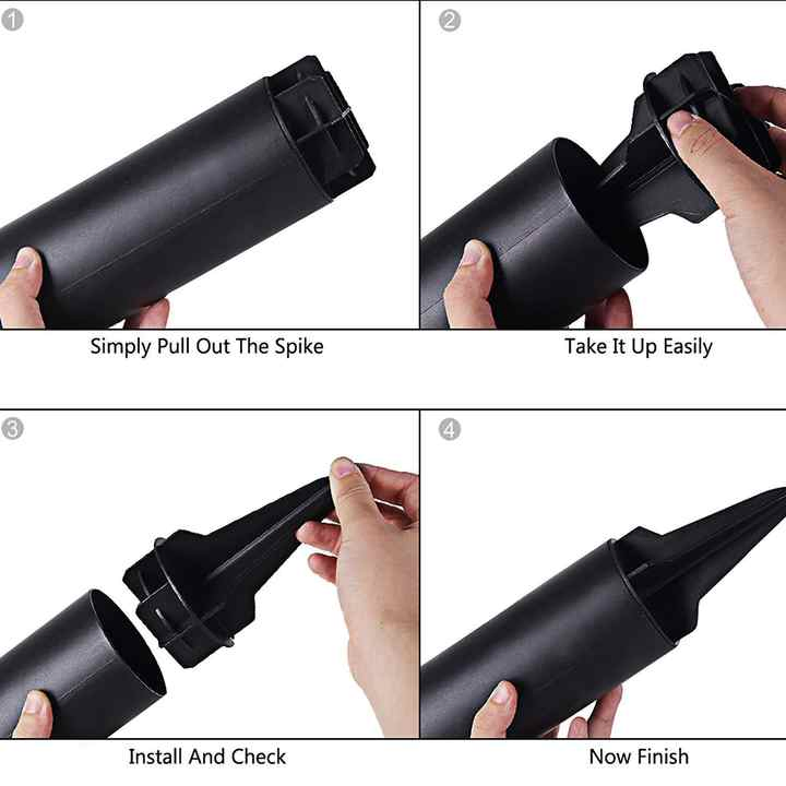 Outdoor Garden Path Lighting Lawn Spot Lamp LED Solar Powered Bollard Lights for Patio Pathway Backyard