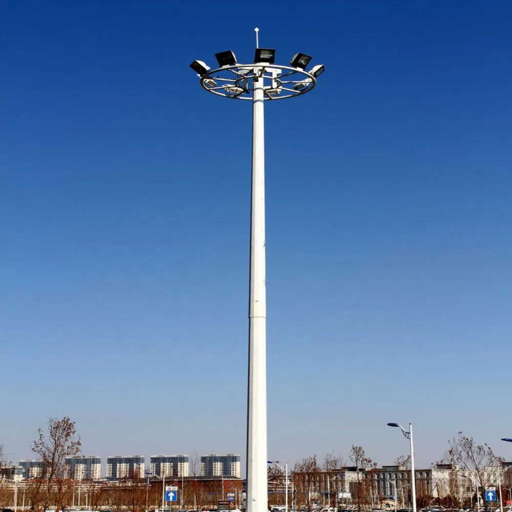 1000W LED Flood Lamp Q355 Steel Pole Stadium Airport High Mast Lighting