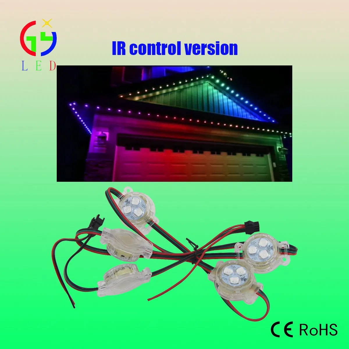 Vivid LED 6SMD Christmas Permanent Lighting Chain for Holidays Architectures Roofline Signs