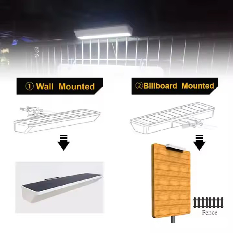 Original Solar Real Estate Sign Flood Light Factory Design Solar Signboard Project 28cm Outdoor Solar Wall Light