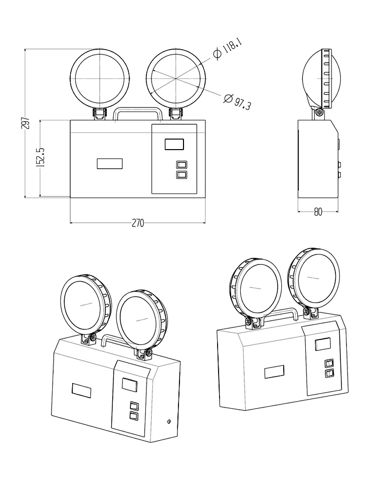 Emergency Light Specification Chart