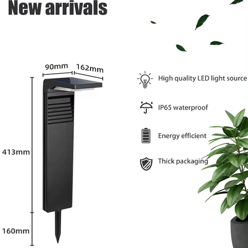 Opulent Solar Garden Lamp Waterproof Outdoor Garden LED Bollard Lights Pathway Decoration Landscape Lighting