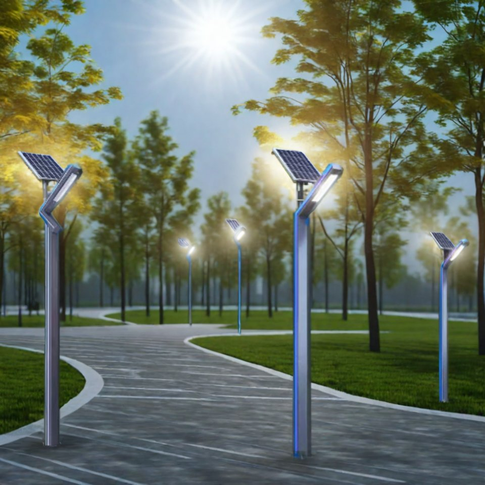 Olar Light Pathway Light LED Solar Bollard Light for Driveway Sidewalk