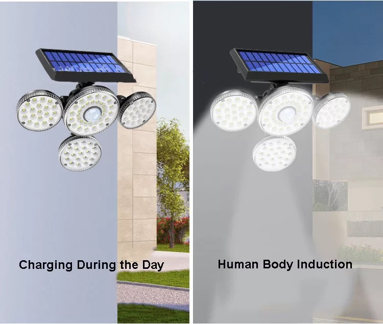 High Quality 89LED Wireless Solar Security Wall Light Waterproof Garden Motion Sensor Solar Flood Security Light