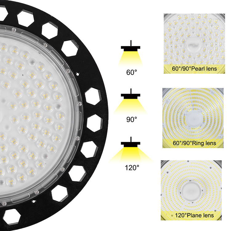 200W UFO LED Industrial Warehouse High Bay Lights IP65 UFO LED High Bay Shop Lighting