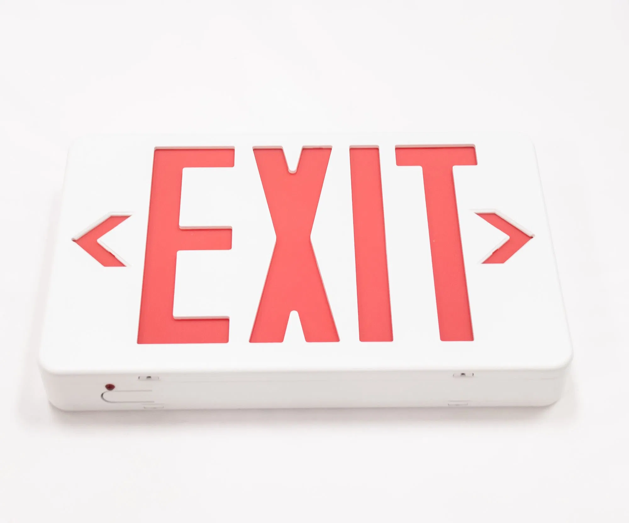 USA Stock Wall Mounted with Backup Battery Red LED Recharged Exit Sign Emergency Exit Lights