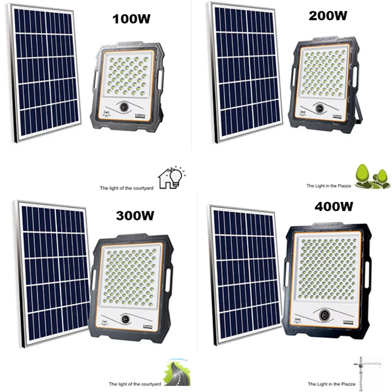 Solar floodlight camera