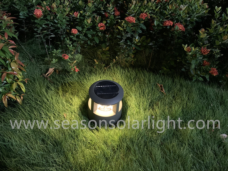 Outdoor LED Lighting Fixture Pathway Solar Bollard Light with Remote Control LED Lighting