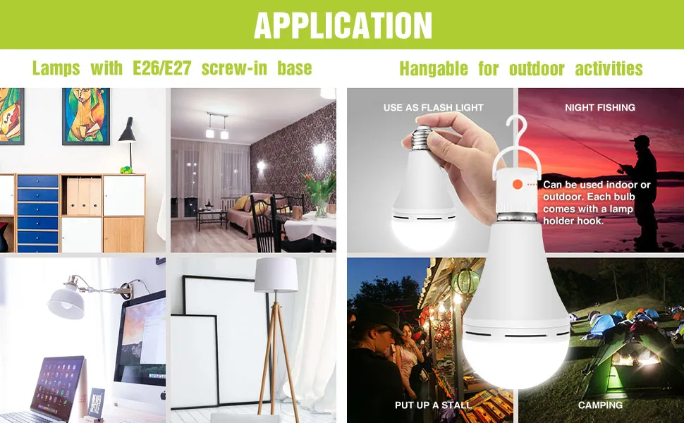 Rechargeable LED Bulb Dimensions