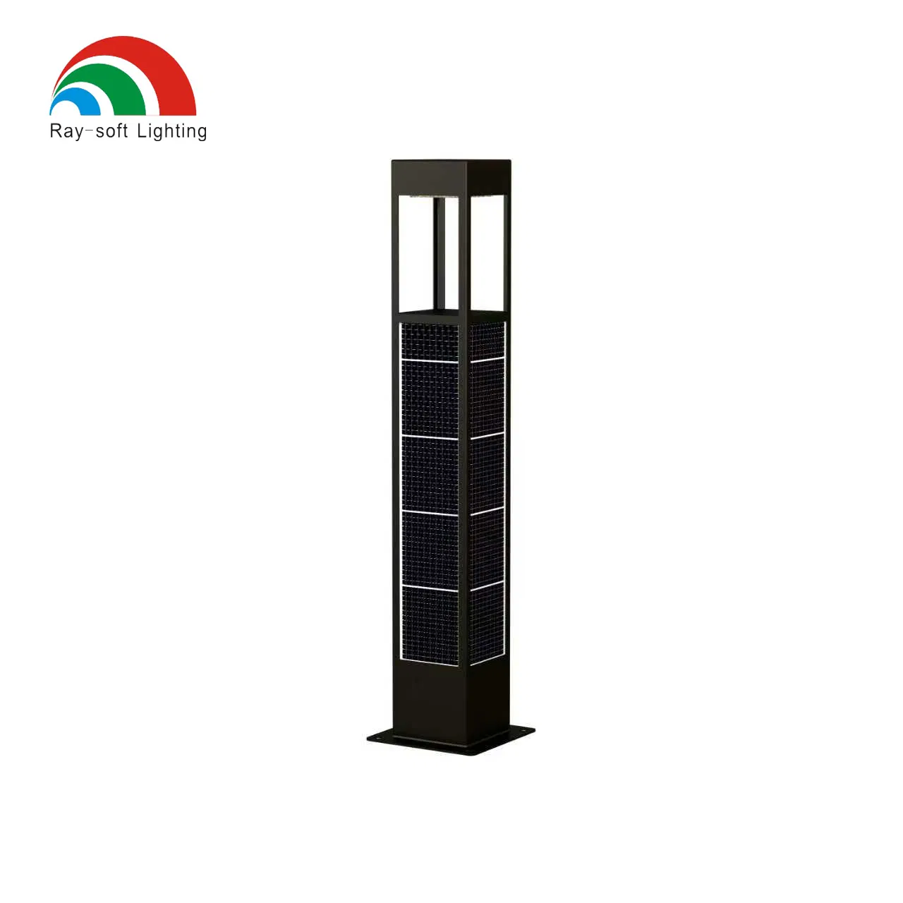 12W High Power Square LED Solar Waterproof Landscape Countyard Walkway Pathway Bollard Lawn Light