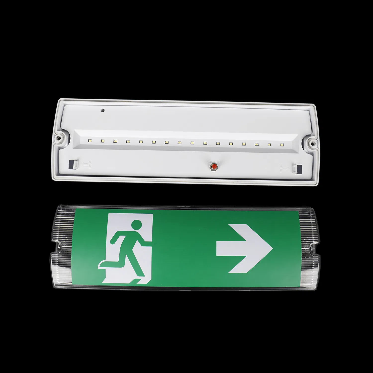 CE/CB/Ukca Certified IP65 Waterproof LED Emergency Bulkhead, Battery 3hours Backup, Rechargeable Emergency Exit Sign Light Lel03-7L