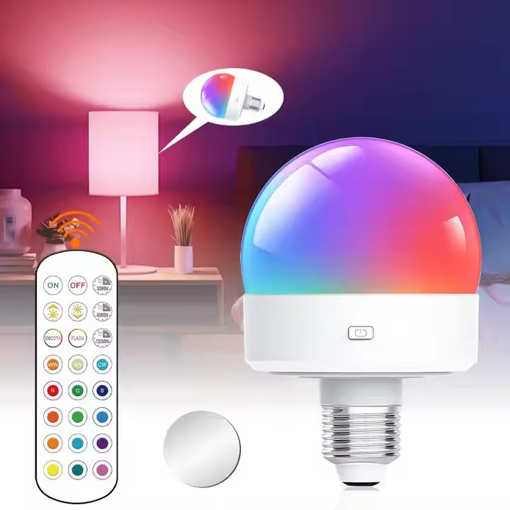 Amazon Hot Smart Home Lighting Remote Control Lamp RGB Light Colorful LED Bulb