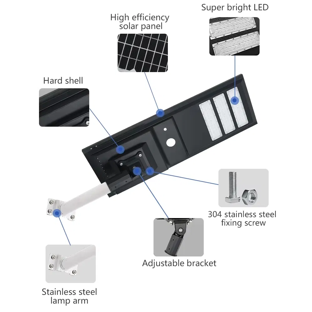 Smart City Motion Sensor Solar LED Street Light System