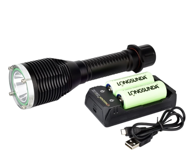 150m IP68 Professional Diving Flashlight - 5000lm CREE LED with Battery Charger