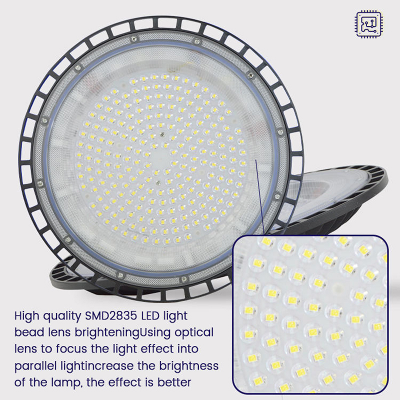 LED Warehouse Lights Commercial Shop Workshop Garage Factory Sale 150W 200W 300W Warm White UFO LED High Bay Light