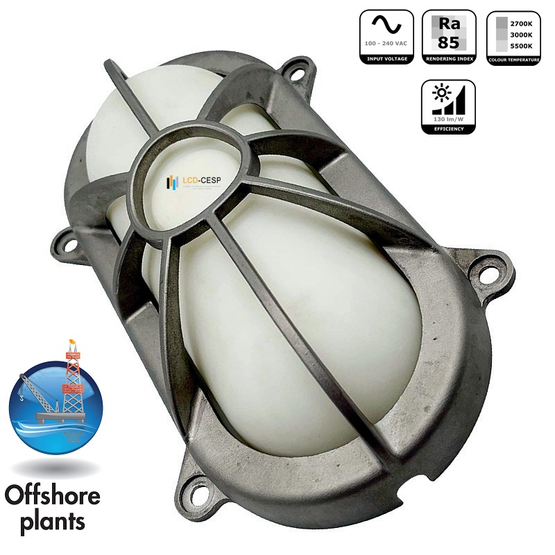 Marine-Grade Bulkhead Light 40W-150W, LED, 240VAC, Stainless Steel Commercial Marine Ship Lighting