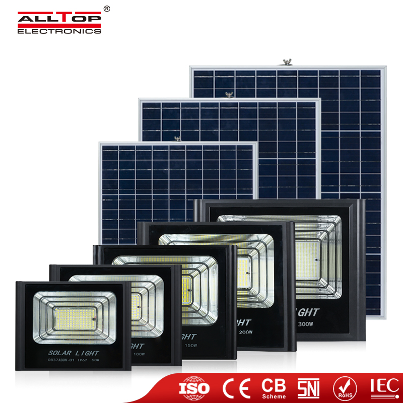 Alltop High Lumen Outdoor IP67 Billboard 50W 100W 150W 200W LED Solar Flood Light