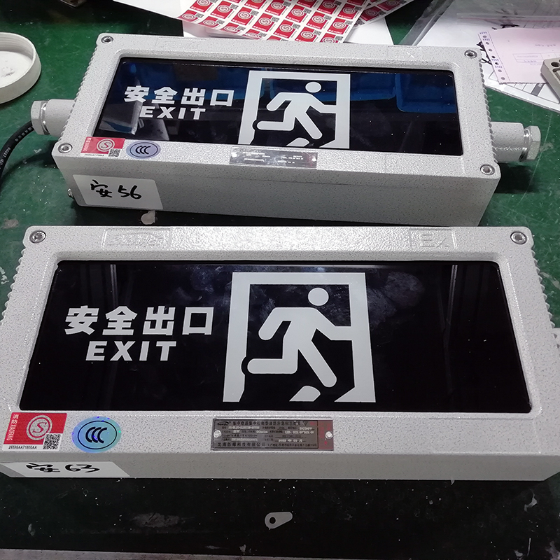 Explosion Proof Lighting Exit Signs for Business with Battery Backup Emergency LED Ex Exit Sign Light Annunciator 24V 36V