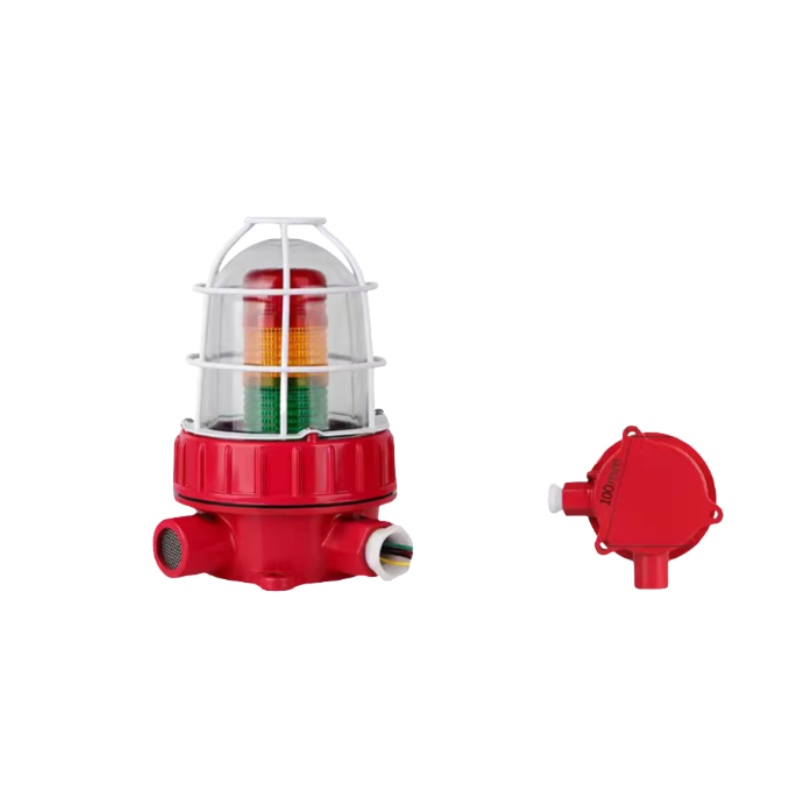 Industrial Explosion Proof Visual Signal LED Beacon ATEX G3/4 AC/DC100-270V 110dB